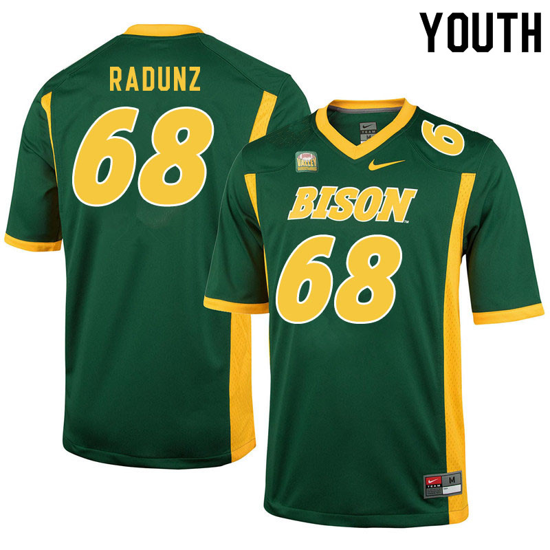 Youth #68 Nick Radunz North Dakota State Bison College Football Jerseys Sale-Green